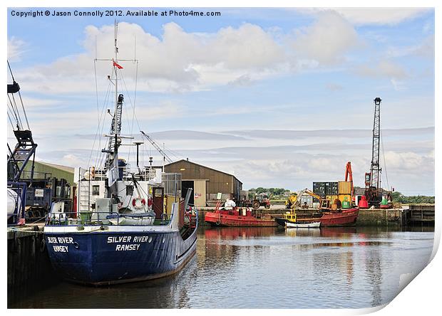 Glasson Dock Print by Jason Connolly