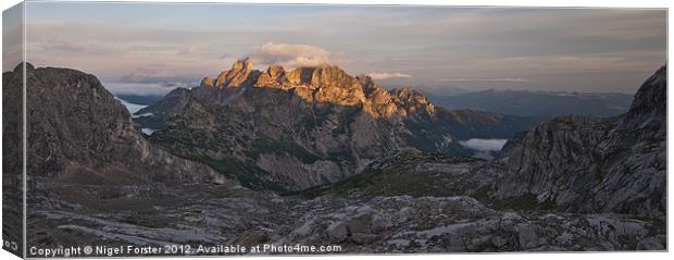 Alpine dawn Canvas Print by Creative Photography Wales