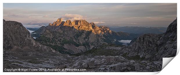 Alpine dawn Print by Creative Photography Wales