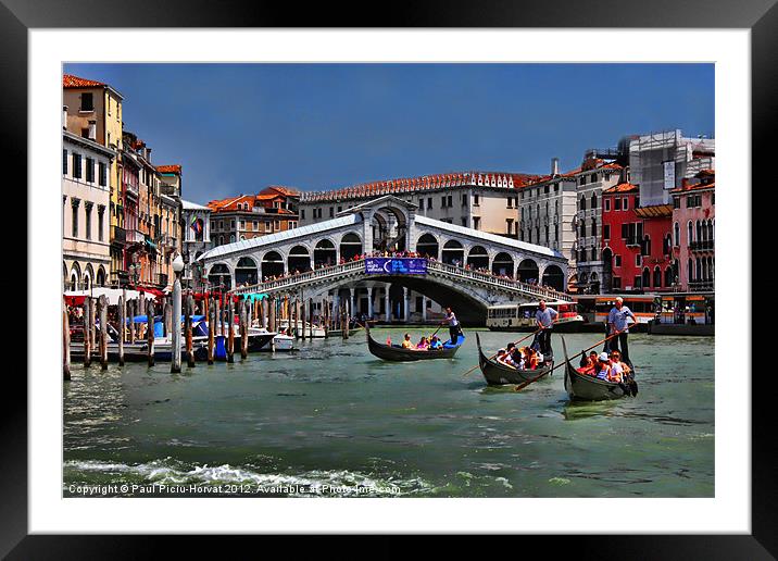 The Gondola Trio Framed Mounted Print by Paul Piciu-Horvat