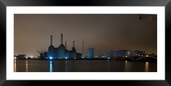 Battersea Power Station Framed Mounted Print by peter tachauer