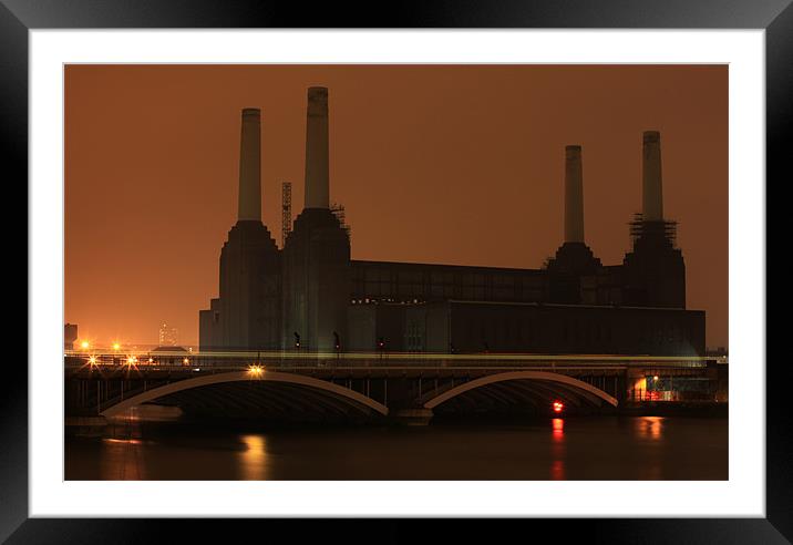 Battersea Power Station Framed Mounted Print by peter tachauer
