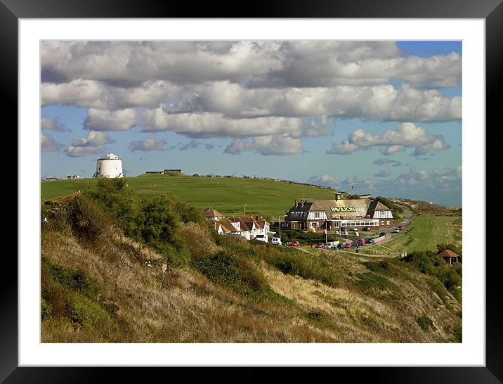 East Cliff, Folkestone, Kent Framed Mounted Print by Derek Vines