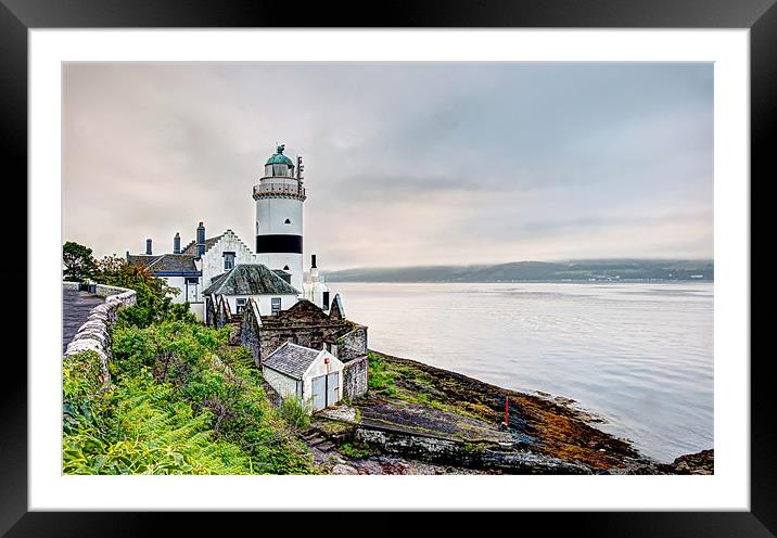 Cloch Lighthouse HDR Framed Mounted Print by Sam Smith