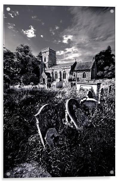 St Margaret, Starston, Norfolk Acrylic by Darren Burroughs