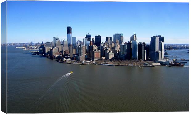 New York from helicopter Canvas Print by James Wasdell