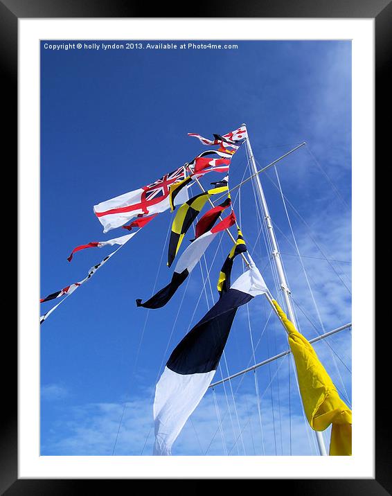 Royal Navy Main Mast Framed Mounted Print by holly lyndon