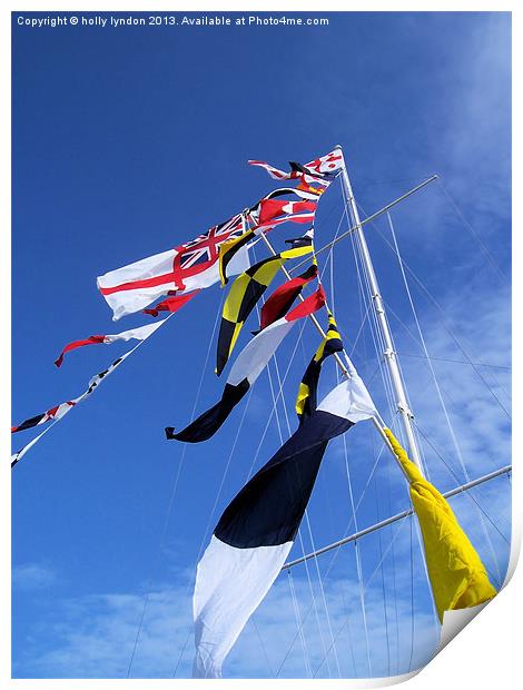 Royal Navy Main Mast Print by holly lyndon