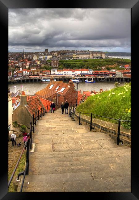 Top of the Whitby Steps Framed Print by Tom Gomez