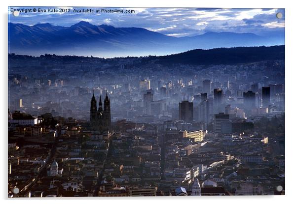 Quito in Mist Acrylic by Eva Kato