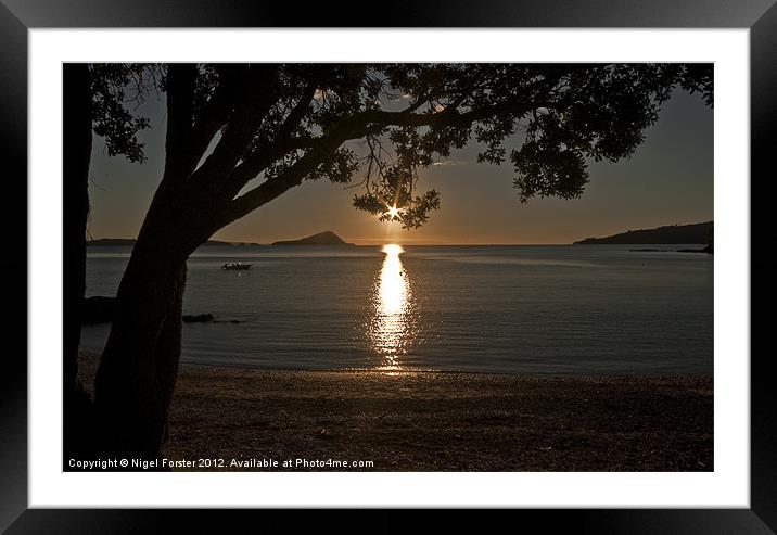 Coromandel Sunset Framed Mounted Print by Creative Photography Wales
