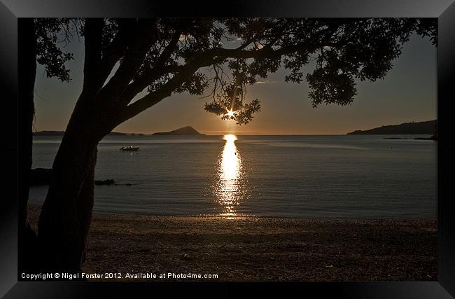 Coromandel Sunset Framed Print by Creative Photography Wales