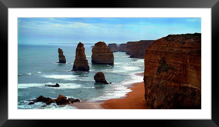 Great Ocean Road Australia Framed Mounted Print by David Worthington