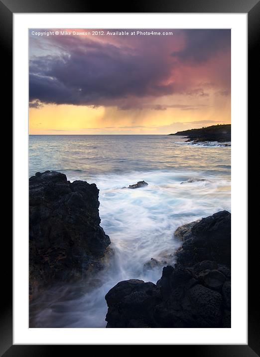 Storm Fissure Framed Mounted Print by Mike Dawson