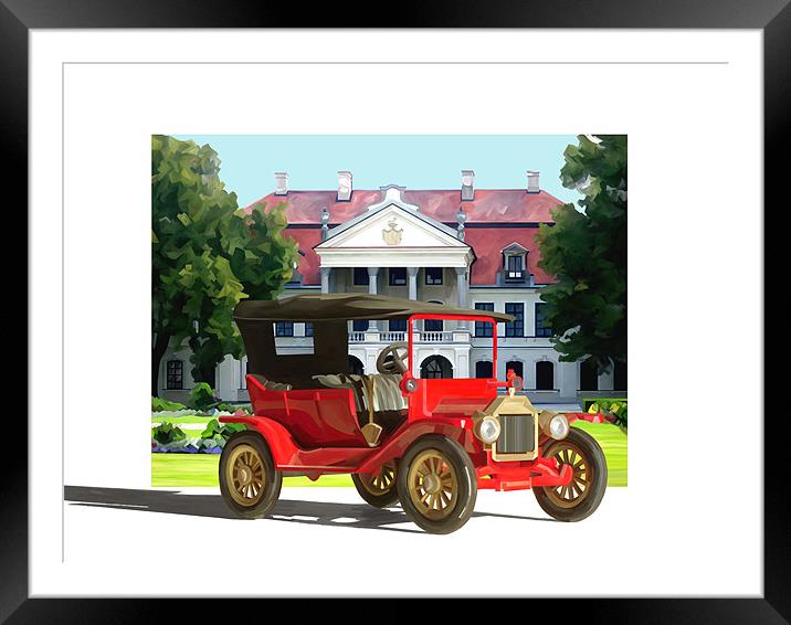 Ford Model T at the Palace Framed Mounted Print by Trevor Butcher