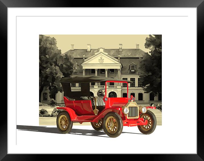 Ford Model T at the old palace Framed Mounted Print by Trevor Butcher