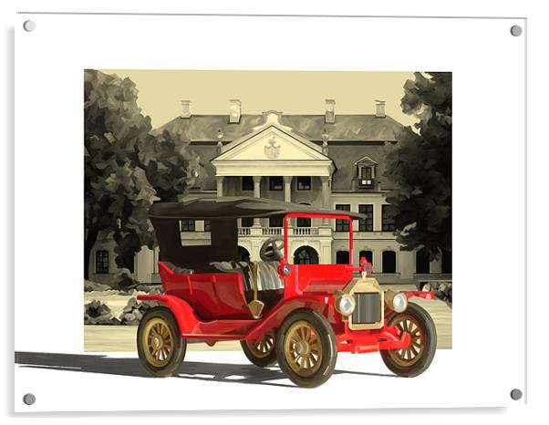 Ford Model T at the old palace Acrylic by Trevor Butcher