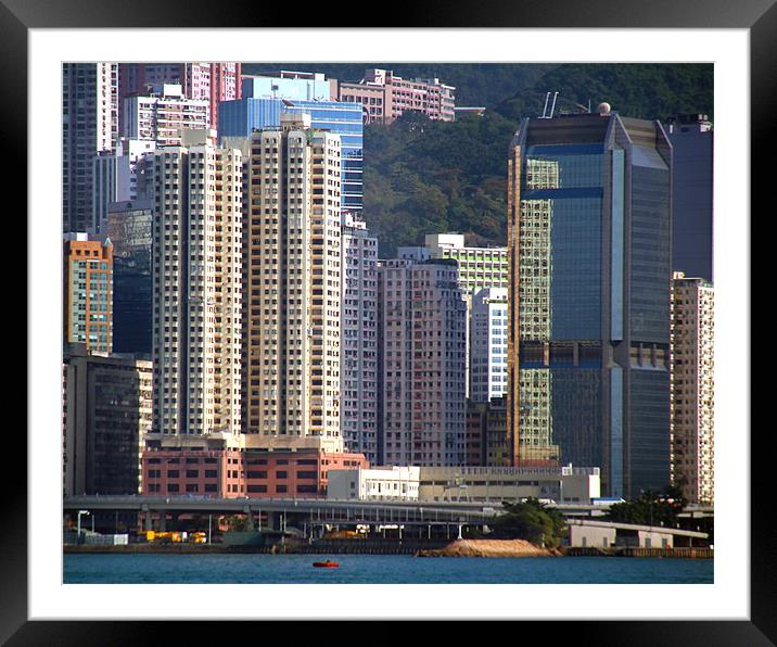 Hong Kong Mainland Framed Mounted Print by David Worthington