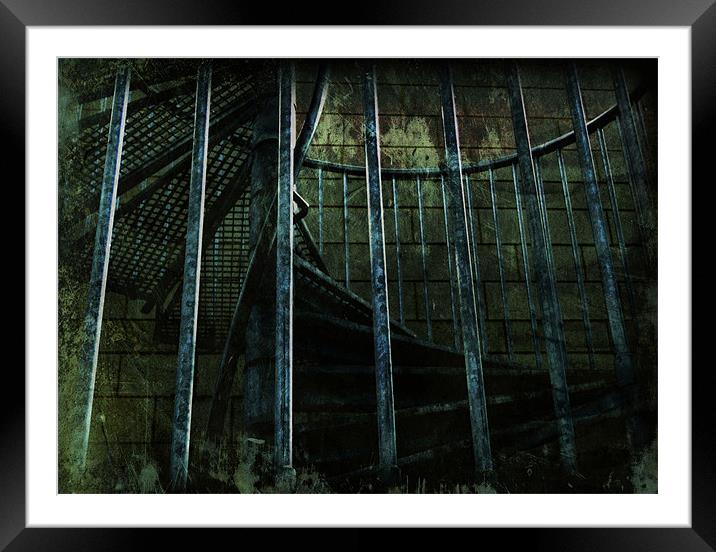 spiral stairs Framed Mounted Print by Heather Newton