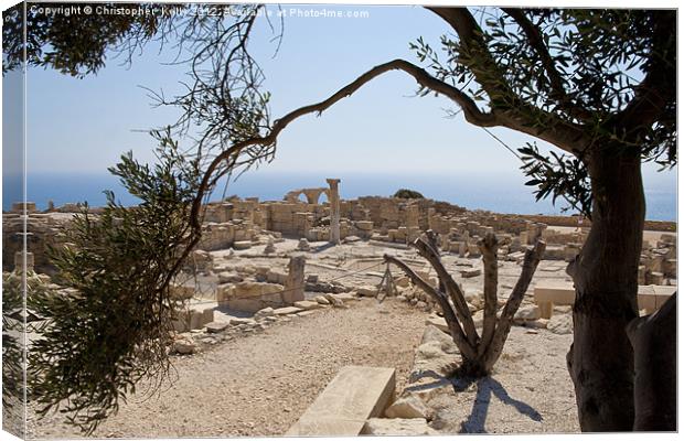 The ruins of Kourion Canvas Print by Christopher Kelly