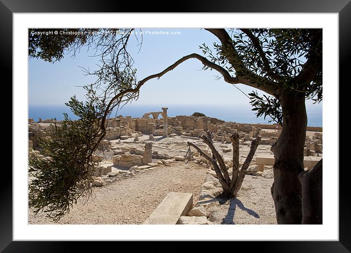 The ruins of Kourion Framed Mounted Print by Christopher Kelly