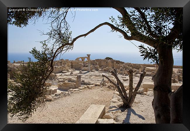 The ruins of Kourion Framed Print by Christopher Kelly