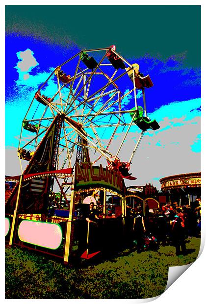 The Ferris Wheel Print by Wayne Molyneux