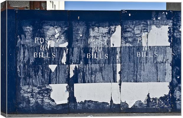 Post no bills Canvas Print by Gary Eason