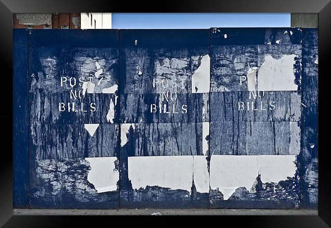 Post no bills Framed Print by Gary Eason