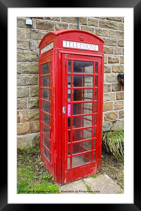 Farndale British Phonebox Framed Mounted Print by andrew hall