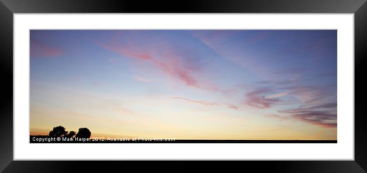 Sunset Clouds. Framed Mounted Print by Mark Harper