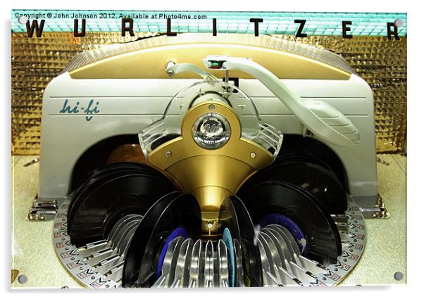 Wurlitzer Jukebox Selection Carousel Acrylic by John Johnson