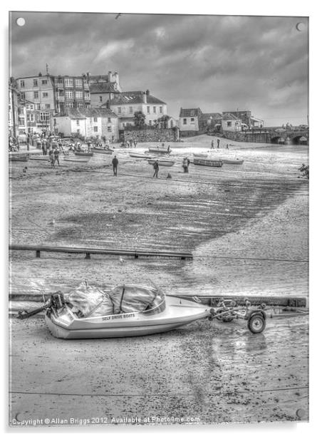 St Ives Beach Acrylic by Allan Briggs