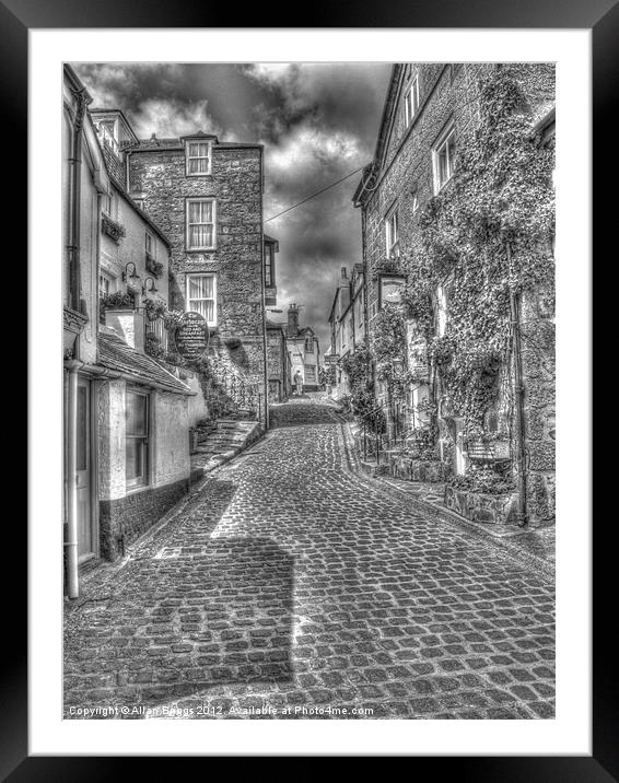 St. Ives Street Framed Mounted Print by Allan Briggs
