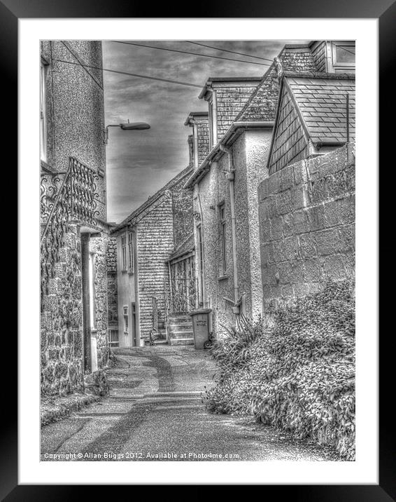 St. Ives Street Framed Mounted Print by Allan Briggs