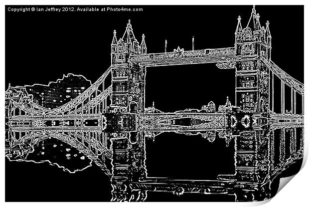 Tower Bridge - London Print by Ian Jeffrey