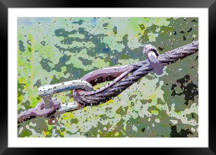 structural ropes and raindrops Framed Mounted Print by Arfabita  