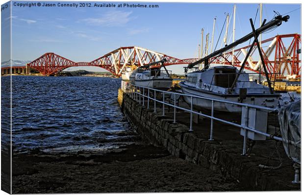 Boats At South Queensferry Canvas Print by Jason Connolly