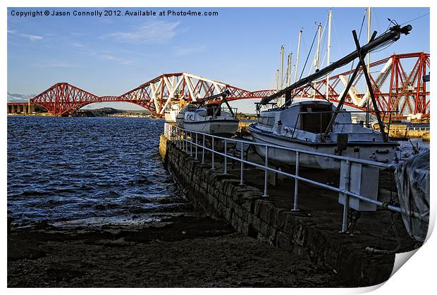 Boats At South Queensferry Print by Jason Connolly