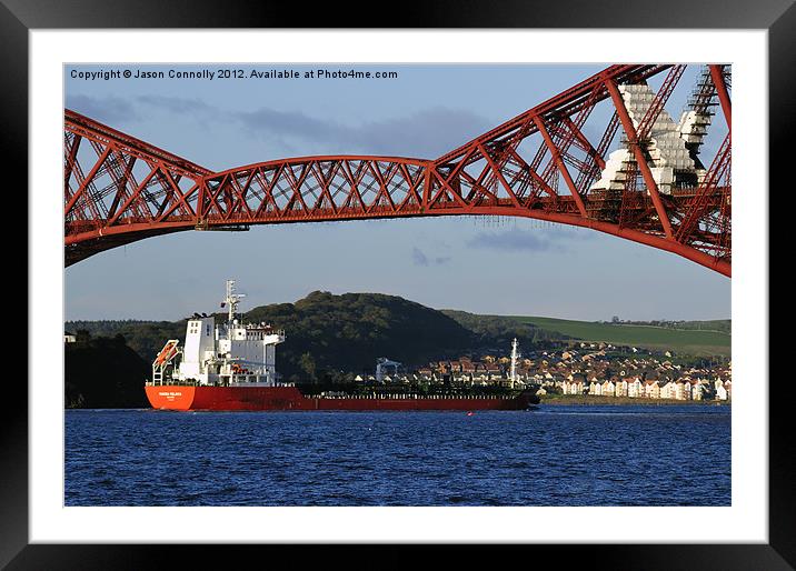 Under The Forth Rail Bridge Framed Mounted Print by Jason Connolly