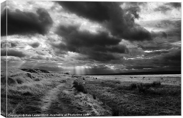 Stormclouds over the Dee Canvas Print by Rob Lester