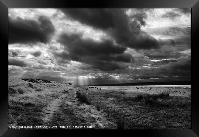 Stormclouds over the Dee Framed Print by Rob Lester