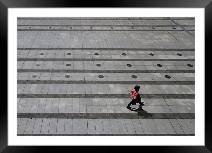 Walk the Line Framed Mounted Print by David French