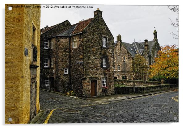 Dean Village, Edinburgh Acrylic by Jason Connolly