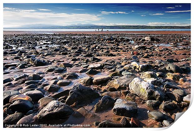 Low Tide Print by Rob Lester