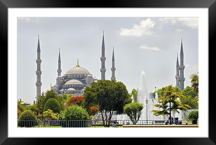 The Blue Mosque Istanbul Framed Mounted Print by Arfabita  