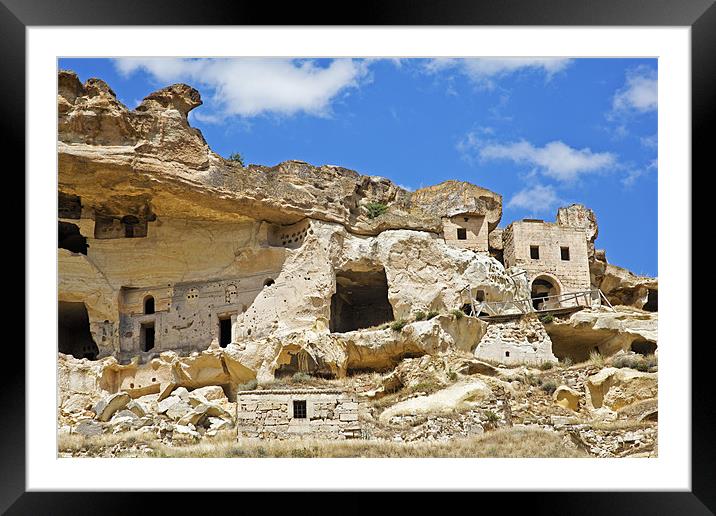 Ancient township of Limestone caves Framed Mounted Print by Arfabita  