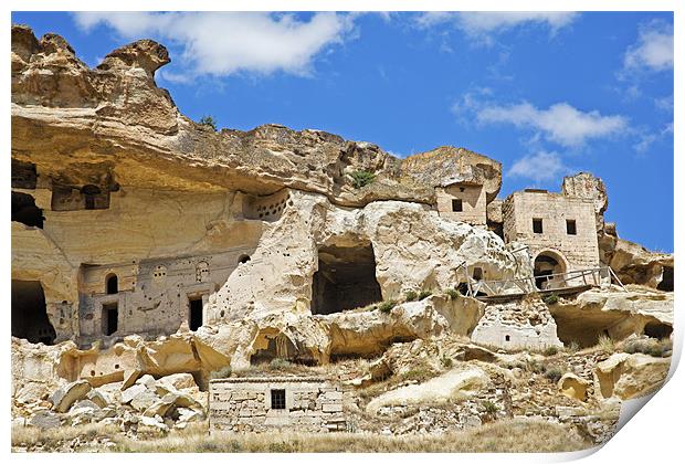 Ancient township of Limestone caves Print by Arfabita  