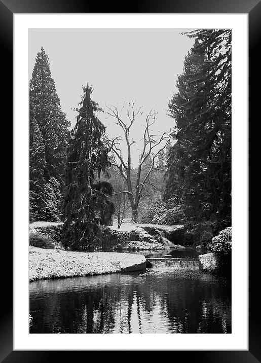 Winter in Pruhonicky Park Framed Mounted Print by Kerry Murray