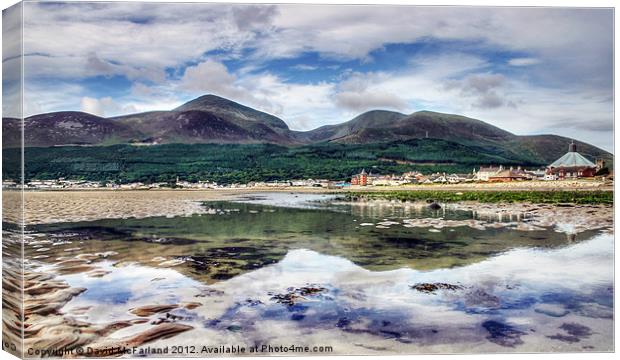 Mourne reflection Canvas Print by David McFarland